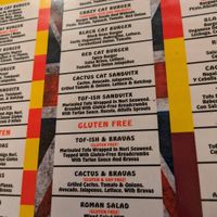 Menu April 2025 at Cat Bar in Barcelona