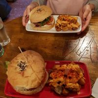 Fab burger! at Cat Bar in Barcelona