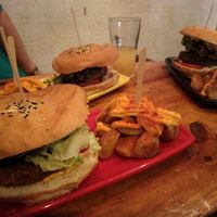 In case you've forgotten what burgers look like! at Cat Bar in Barcelona