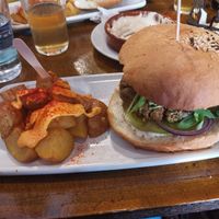 Champion burger at Cat Bar in Barcelona