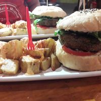 Champion burger at Cat Bar in Barcelona