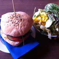 Vegan Burger at Cat Bar in Barcelona