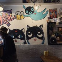 Decoration at Cat Bar in Barcelona