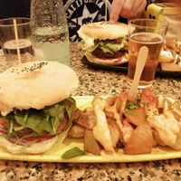 Crazy y black cat at Cat Bar in Barcelona