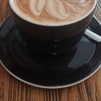 18 PLN latte with soy milk at Gossip Cafe in Krakow