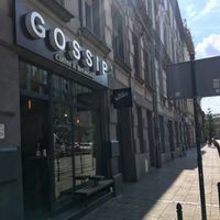 Outside at Gossip Cafe in Krakow