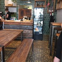 Inside at Gossip Cafe in Krakow