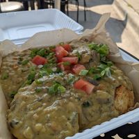 Vegan Biscuits and Gravy (SO YUMMY!!) at Hard Times Cafe in Minneapolis