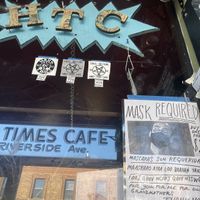 Wear ya mask  at Hard Times Cafe in Minneapolis