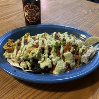 Vegan Huevos Rancheros with a Cola  at Hard Times Cafe in Minneapolis