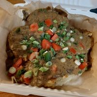 Vegan biscuits and gravy at Hard Times Cafe in Minneapolis