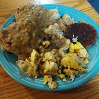 Vegan biscuit breakfast (with gravy) at Hard Times Cafe in Minneapolis