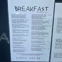 Breakfast menu  at Hard Times Cafe in Minneapolis
