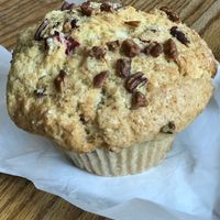 Yummy orange cranberry vegan muffin at Hard Times Cafe in Minneapolis
