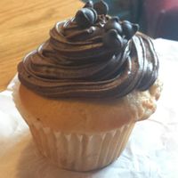 vegan chocolate chip cupcake at Hard Times Cafe in Minneapolis