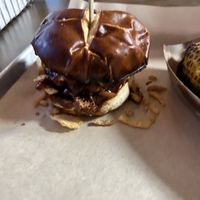Pulled Jack fruit sandwich   at Big Belly Que in Smithtown