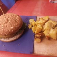 Vegetable burger at Sepofa in Ancona