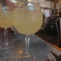 Non alcoholic drinks with coconut flavour. at The LoCo in Uppsala