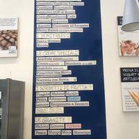 selection at Gelateria KmZero in Milan