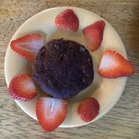 Raw brownie- YUM!!!  at Lotus Cafe in Panama City Beach