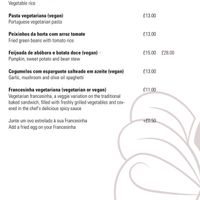 Menu at O Cantinho De Portugal in South West London