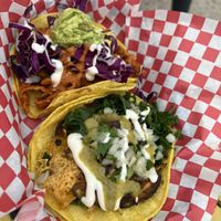 Vegan tacos  at Nom Burgers in Austin