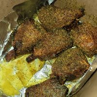 Lemon pepper wings!!!!! Best flavor on the menu!!! at Nom Burgers in Austin