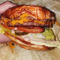   at Nom Burgers in Austin