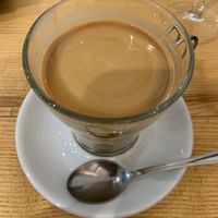 Vegan latte  at M Cafe in Alghero