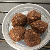 Cacao and oat protein balls  at OrganicAF in High Point