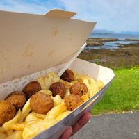 Vegan Haggis Supper at Siaway Fish & Chips in Isle Of Skye