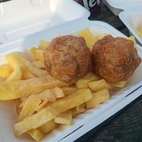 Haggis at Siaway Fish & Chips in Isle Of Skye
