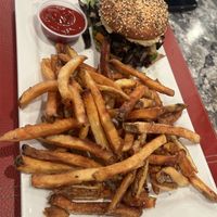 Fall on a bun sandwich  at Bistro603 in Nashua