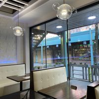 Seating and view  at Veggie House  in Chicago