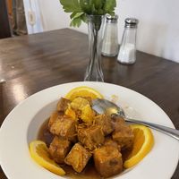 Orange tofu  at Veggie House  in Chicago