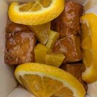 Orange tofu appetizer at Veggie House  in Chicago