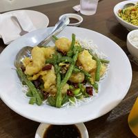 Salt and pepper soy shrimp yum   at Veggie House  in Chicago