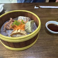 Veggie House Dumplings with Dipping Saucee  at Veggie House  in Chicago