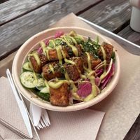 Poke bowl  at Haywood Common in Asheville