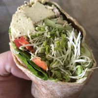 Mock chicken wrap at Farmers Market Store & Deli Cafe in Lahaina