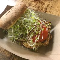 Maui tempeh burger at Farmers Market Store & Deli Cafe in Lahaina