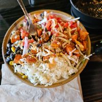 Centro Bowl with added Cauliflower and sweet potatoes at Centro Neighborhood Kitchen in Burien