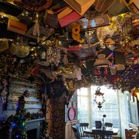 Ceiling decorations at The Crafty Baa in Windermere