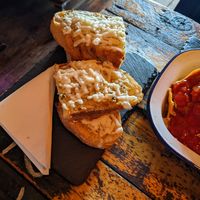 Cheesy garlic bread at The Crafty Baa in Windermere