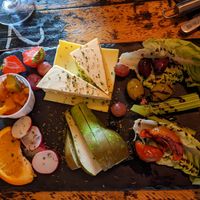 Vegan cheese board at The Crafty Baa in Windermere
