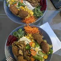 vegane Kumpir + extra Falafel  at Limmer Kumpir in Hannover