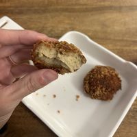 mushroom croquetas   at Fresh Green in San Sebastian