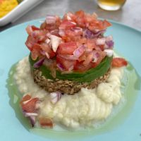 Seitan tartar at Fresh Green in San Sebastian