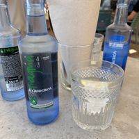 Sparking water   at Fresh Green in San Sebastian