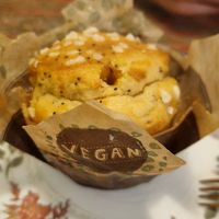 Vegan Lemon muffin at Fresh Green in San Sebastian